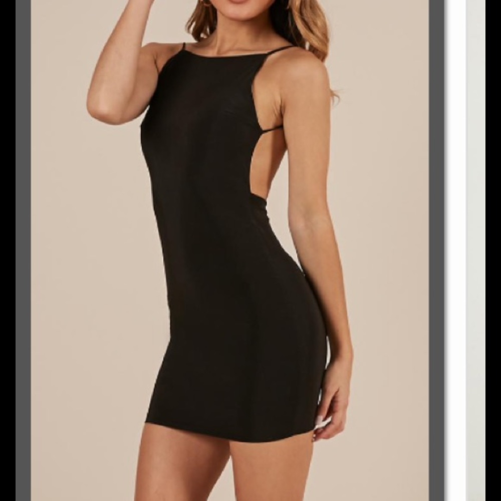 Showpo Dark Dance Floor Mini Dress